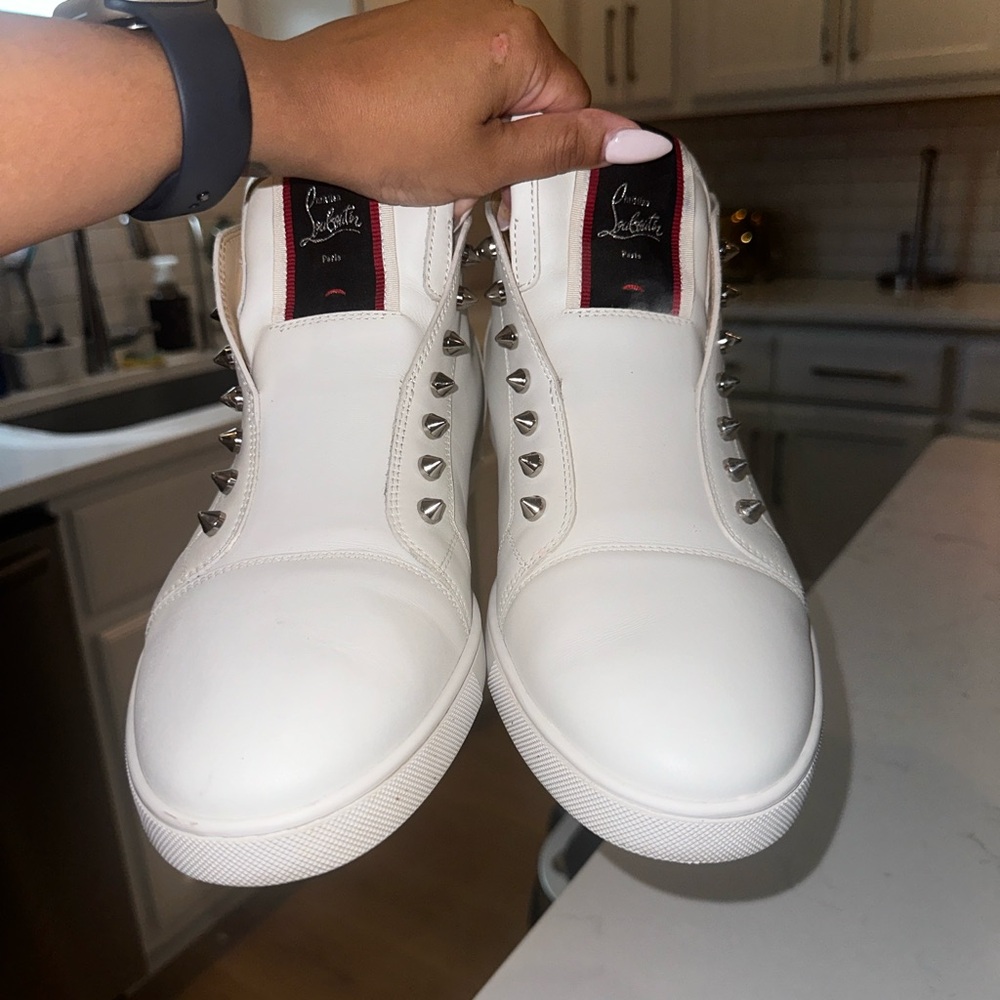 Men's Louis Leather High-Top Sneakers